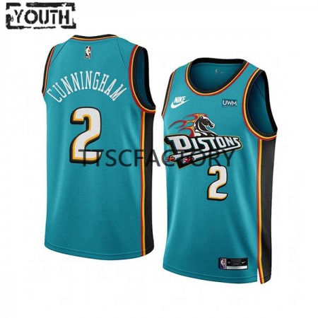 NBA Børn Trøje Detroit Pistons Cade Cunningham 2 Nike 2022-23 Classic Edition Teal Swingman NBA Børn Trøje Detroit Pistons Cade Cunningham 2 Nike 2022-23 Classic Edition Teal Swingman
